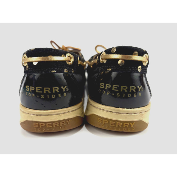 Sperry Women’s Top Sider Angelfish Shimmer Black and Gold Boat Shoes Size 7.5M - Picture 4 of 8